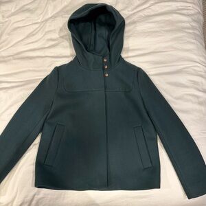 J. Crew Melton wool hooded bib coat- size 2P